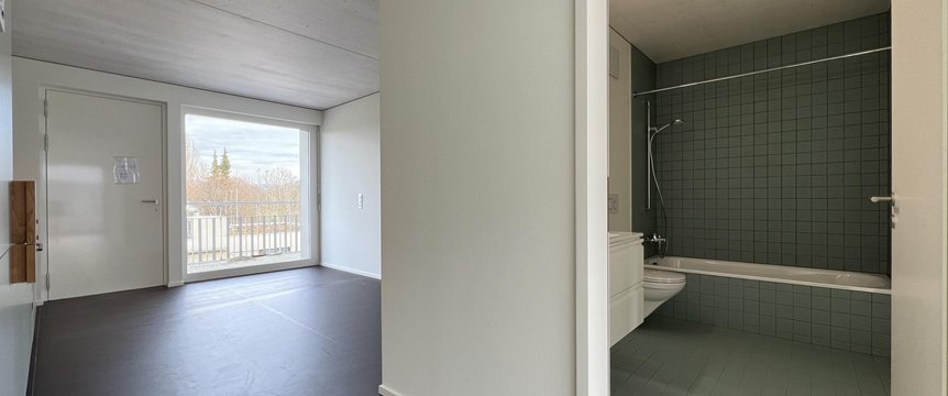 Küchen-/Eingangsbereich mit Badezimmer