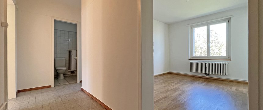 Korridor / Eingang
(Beispielfoto aus baugleicher Wohnung; Abweichungen sind möglich)